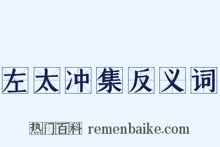 左太冲集反义词是什么意思的图片